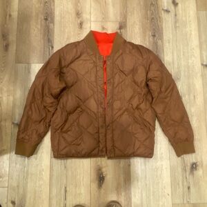 Uniqlo reversible Brown/red Quilted Jacket
